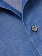 Brioni - Cotton-Chambray Shirt - Blue