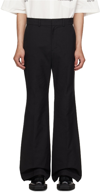 Photo: We11done Black Four-Pocket Trousers