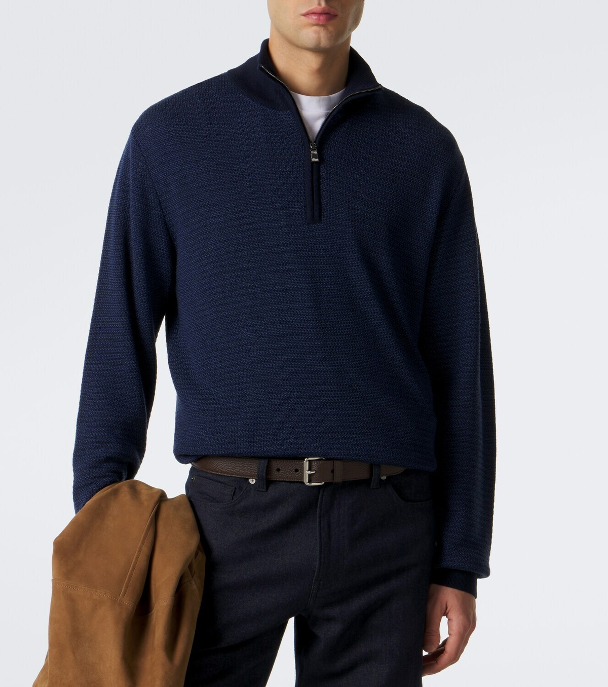 Frescobol Carioca Heitor wool half-zip sweater