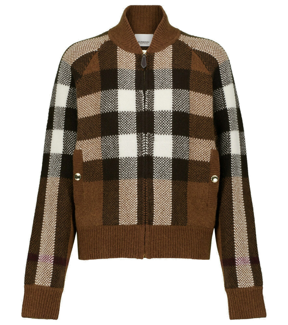 【美品】Burberry bomber jacket ウールジャケット 短丈 Burberry - Vintage Check wool-blend bomber jacket Burberry