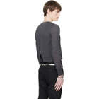 HODAKOVA Gray Knitted Long Sleeve Cardigan