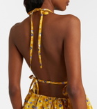Miu Miu Floral open-back cotton poplin minidress