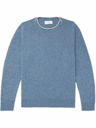 Mr P. - Contrast-Tipped Wool Sweater - Blue