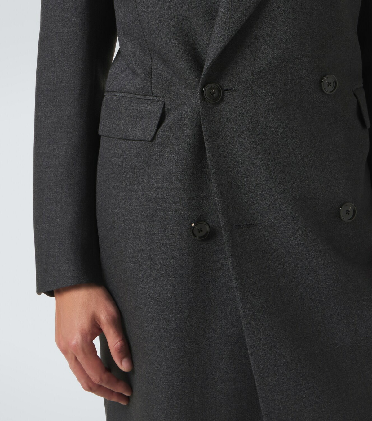 Lardini Double-breasted wool-blend coat