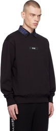 Versace Jeans Couture Black Logo Regular-Fit Sweatshirt