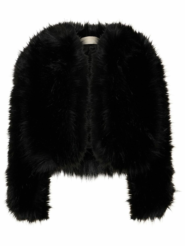 Photo: ELIE SAAB - Faux Fur Crop Jacket