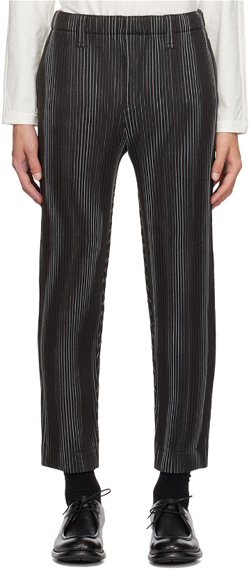 Photo: HOMME PLISSÉ ISSEY MIYAKE Brown Pleats Trousers