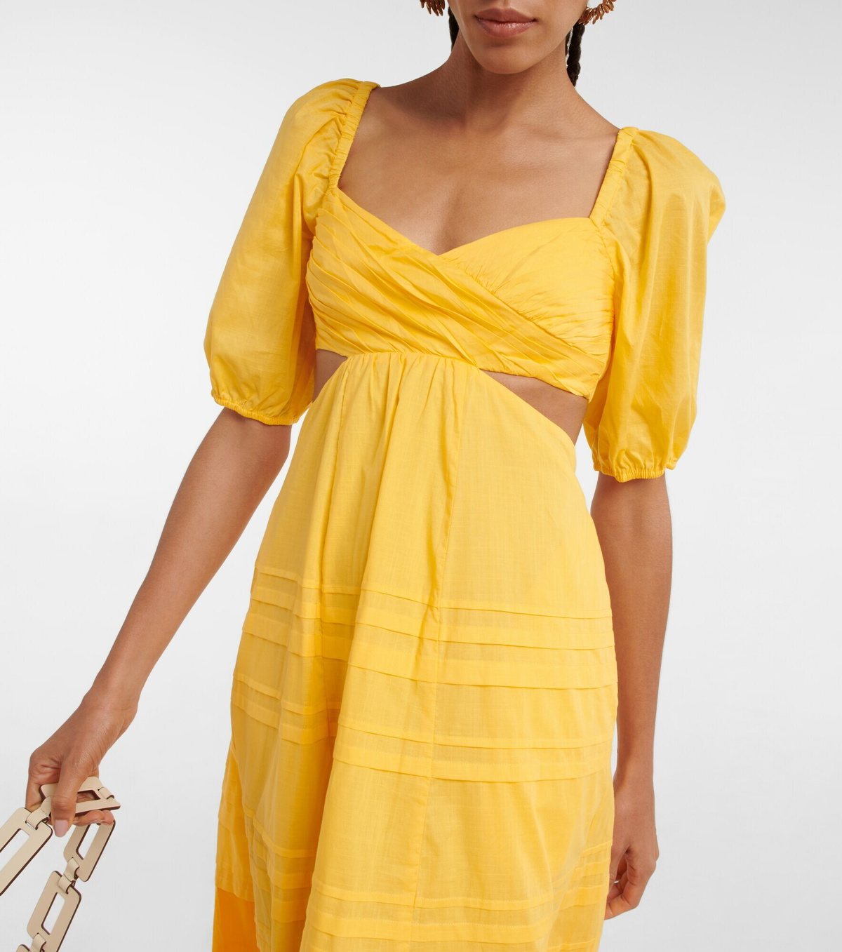 Staud - Carina cotton poplin midi dress Staud