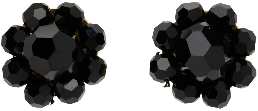 Simone Rocha Black Daisy Stud Earrings Simone Rocha
