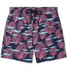 Vilebrequin - Moorea Mid-Length Printed Swim Shorts - Blue