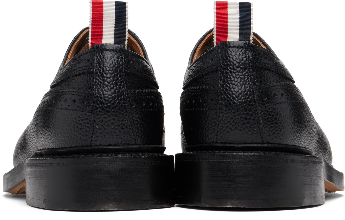 Thom Browne Black Leather Sole Longwing Derbys