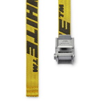 Off-White - 2.5cm Yellow 2.0 Industrial Logo-Jacquard Webbing Belt - Yellow