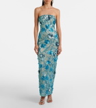 Rachel Gilbert Pierre embellished bustier gown