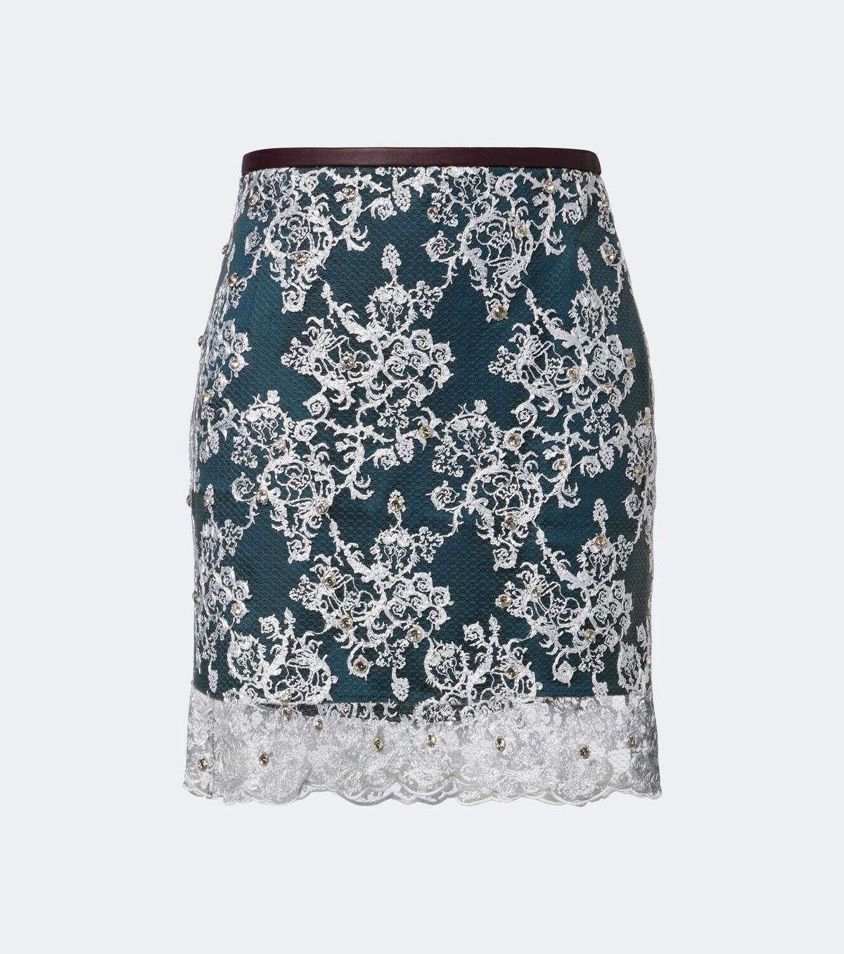 Jacques Wei Embellished lace miniskirt