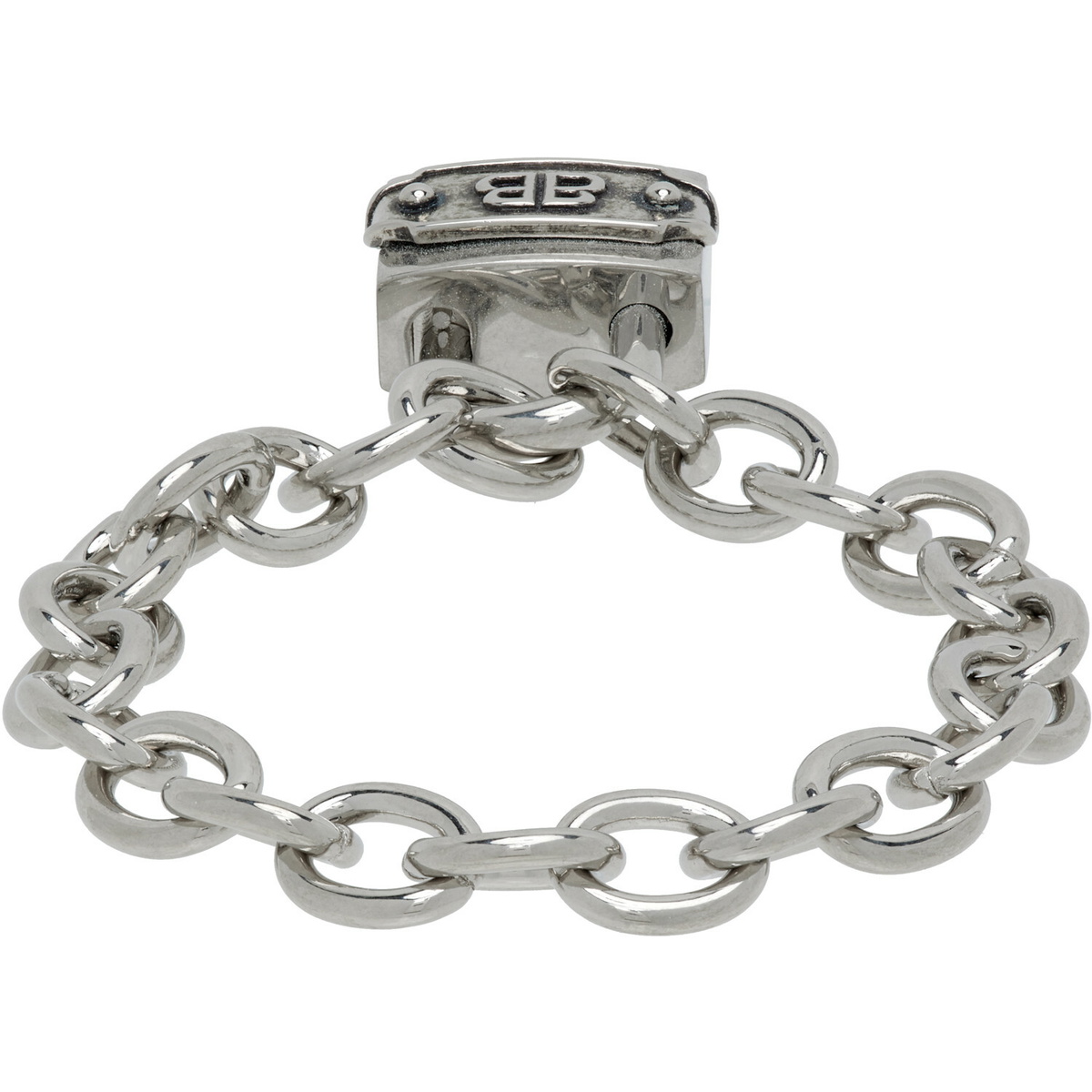Balenciaga BB Padlock Bracelet