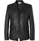 SAINT LAURENT - Slim-Fit Leather Blazer - Black