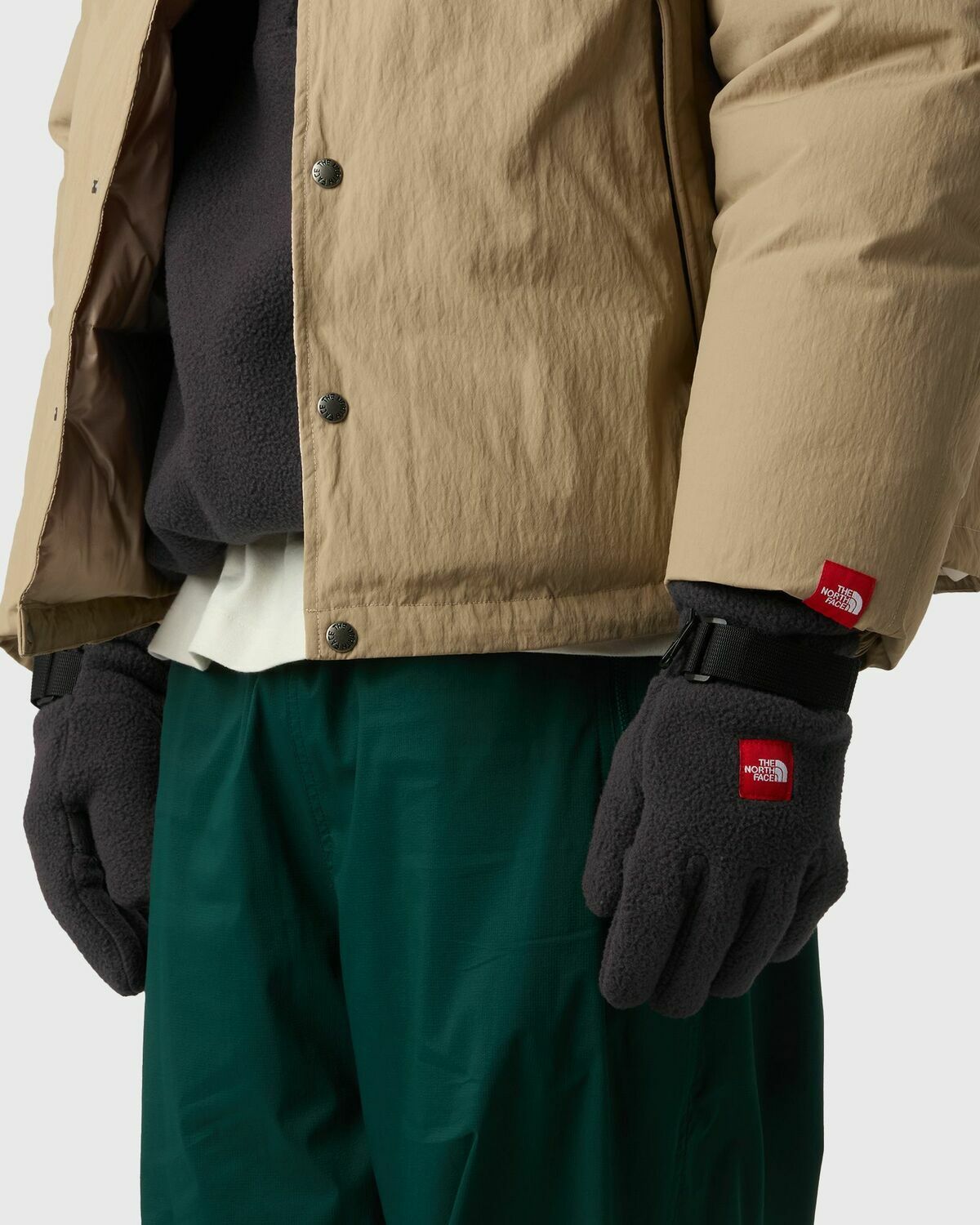 The North Face TNF Red Box Fleece Glove Black Mens Glofe