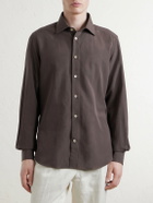 Eleventy - Lyocell, Linen and Cotton-Blend Shirt - Brown