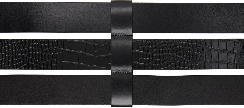 Recto Black Multi Leather Corset Belt