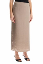 Filippa K ruffled Satin Midi Skirt With