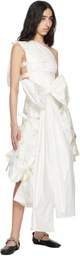 SUPER YAYA Off-White Beatrice Midi Dress