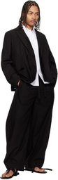 sacai Black Cotton Typewriter Blazer