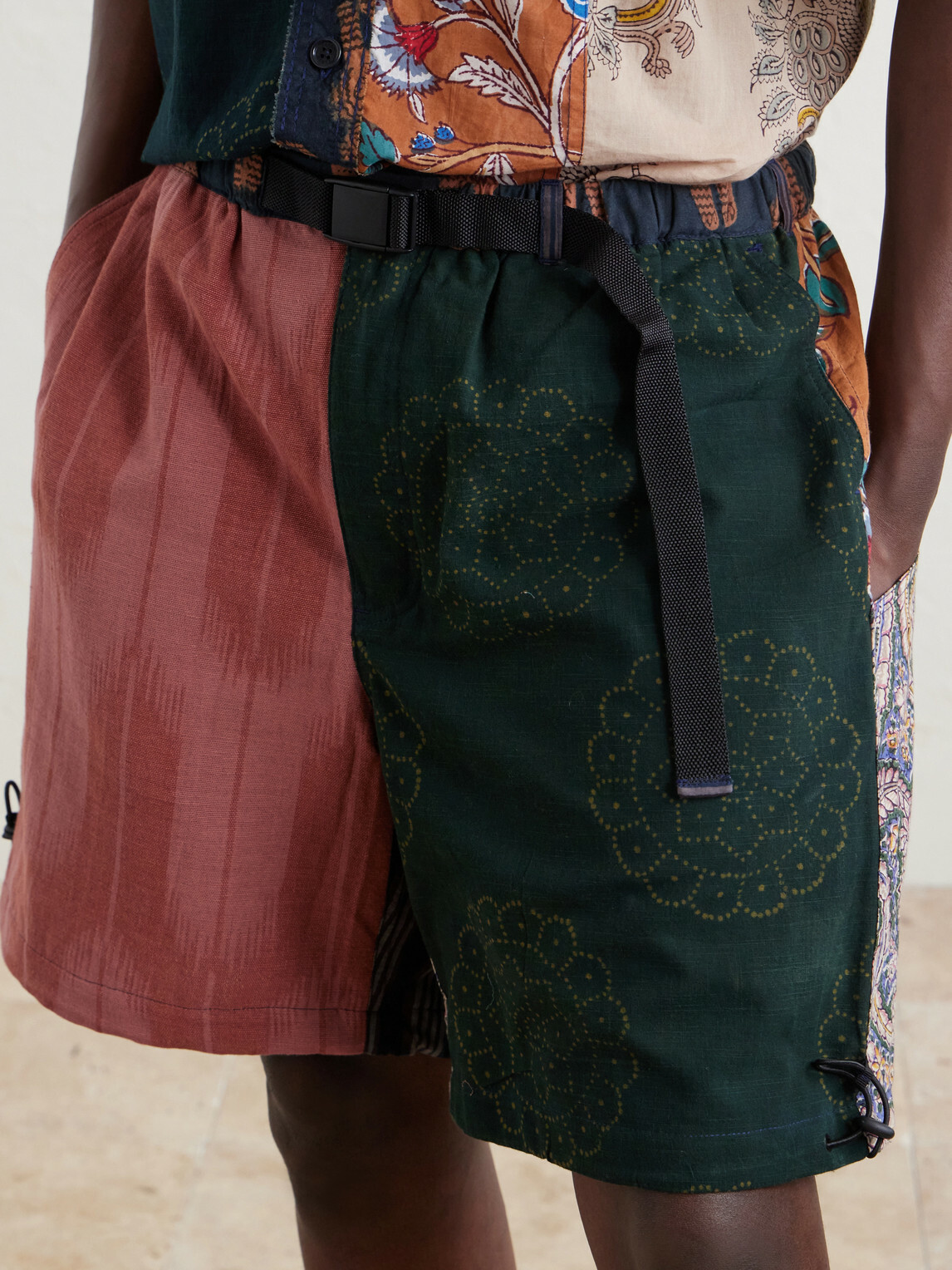 Kardo - Kami Wide-Leg Belted Cotton Shorts - Multi