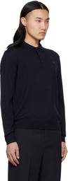Maison Kitsuné Navy Bold Fox Head Patch Polo