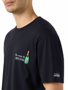 MC2 Saint Barth Man Classic Fit Cotton Jersey T-shirt Portofino With Non Ci Resta Che Sbocciare Embroidery