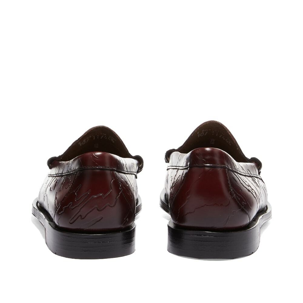 靴 LARSON MAHARISHI / WINE (LEATHER SOLE) G.H.Bass x Maharishi Larson Penny Loafers Wine Embossed