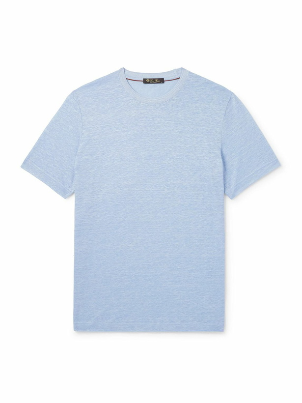 Photo: Loro Piana - Linen T-Shirt - Blue