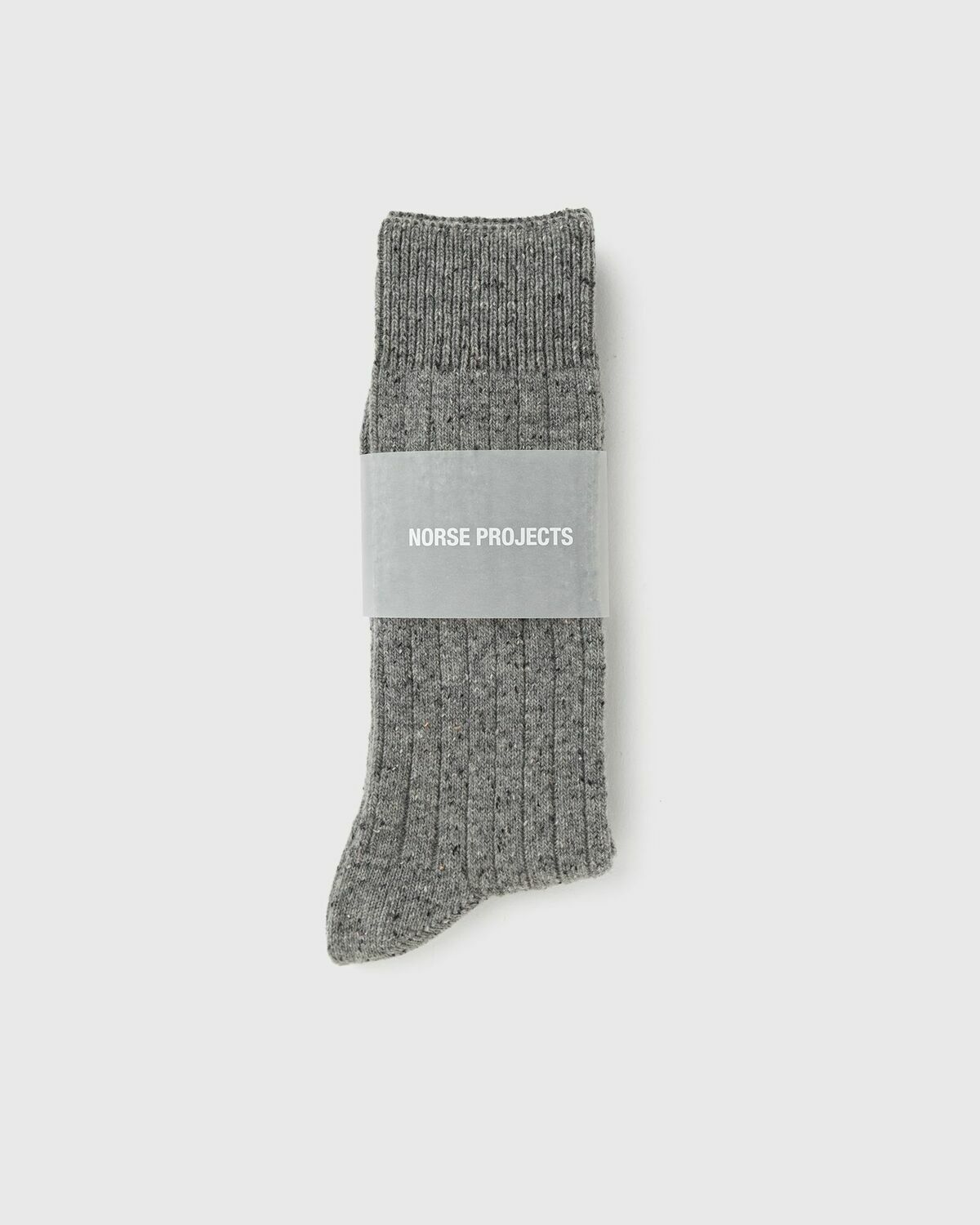 Norse Projects Bjarki Neps Wool Rib Sock Grey Men