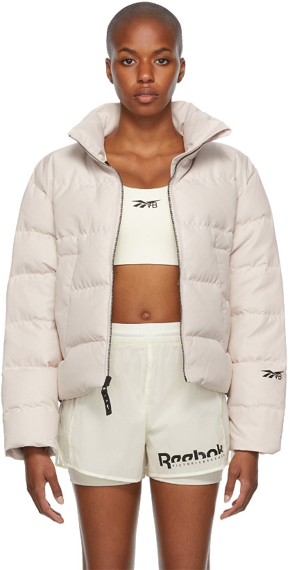 Photo: Reebok By Victoria Beckham Off-White Down Cropped Jacket