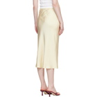 ANINE BING Yellow Bar Silk Midi Skirt