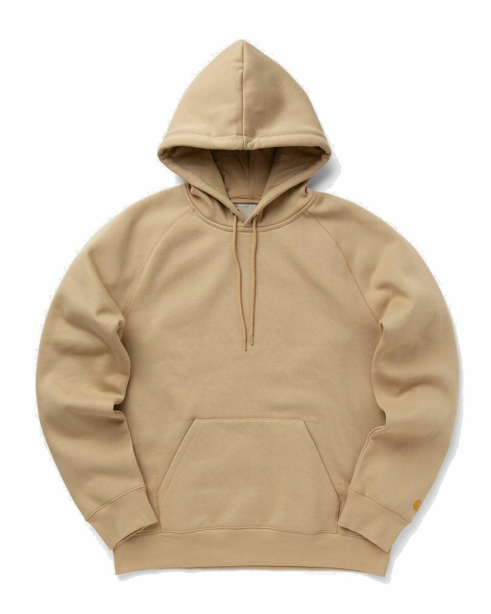 Photo: Carhartt Wip Hooded Chase Sweat Beige - Mens - Hoodies