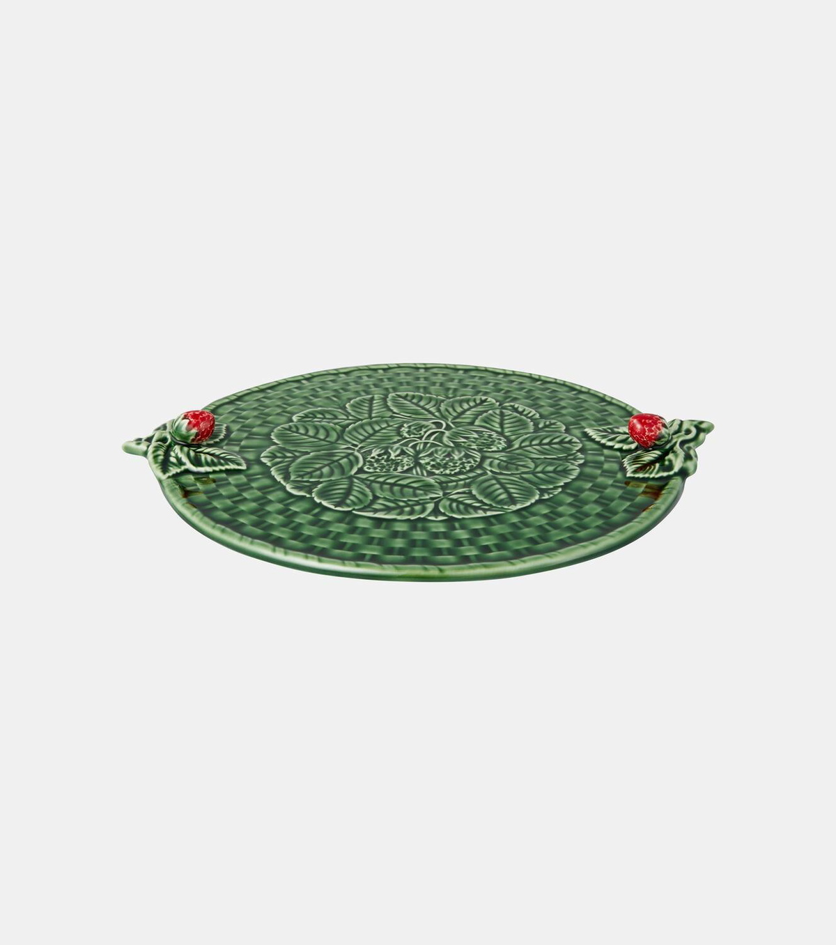 Bordallo Pinheiro Strawberries ceramic cheese tray
