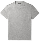 TOM FORD - Mélange Cotton-Jersey T-Shirt - Gray