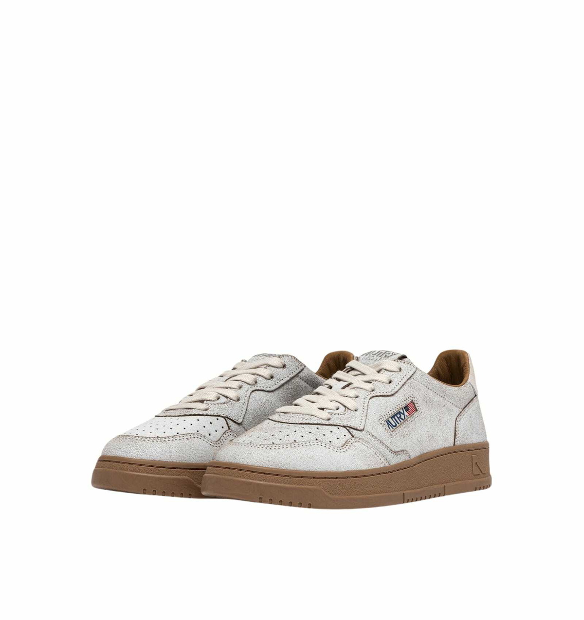 Autry Medalist Low Sue Scrap Wht Tobacco Autry