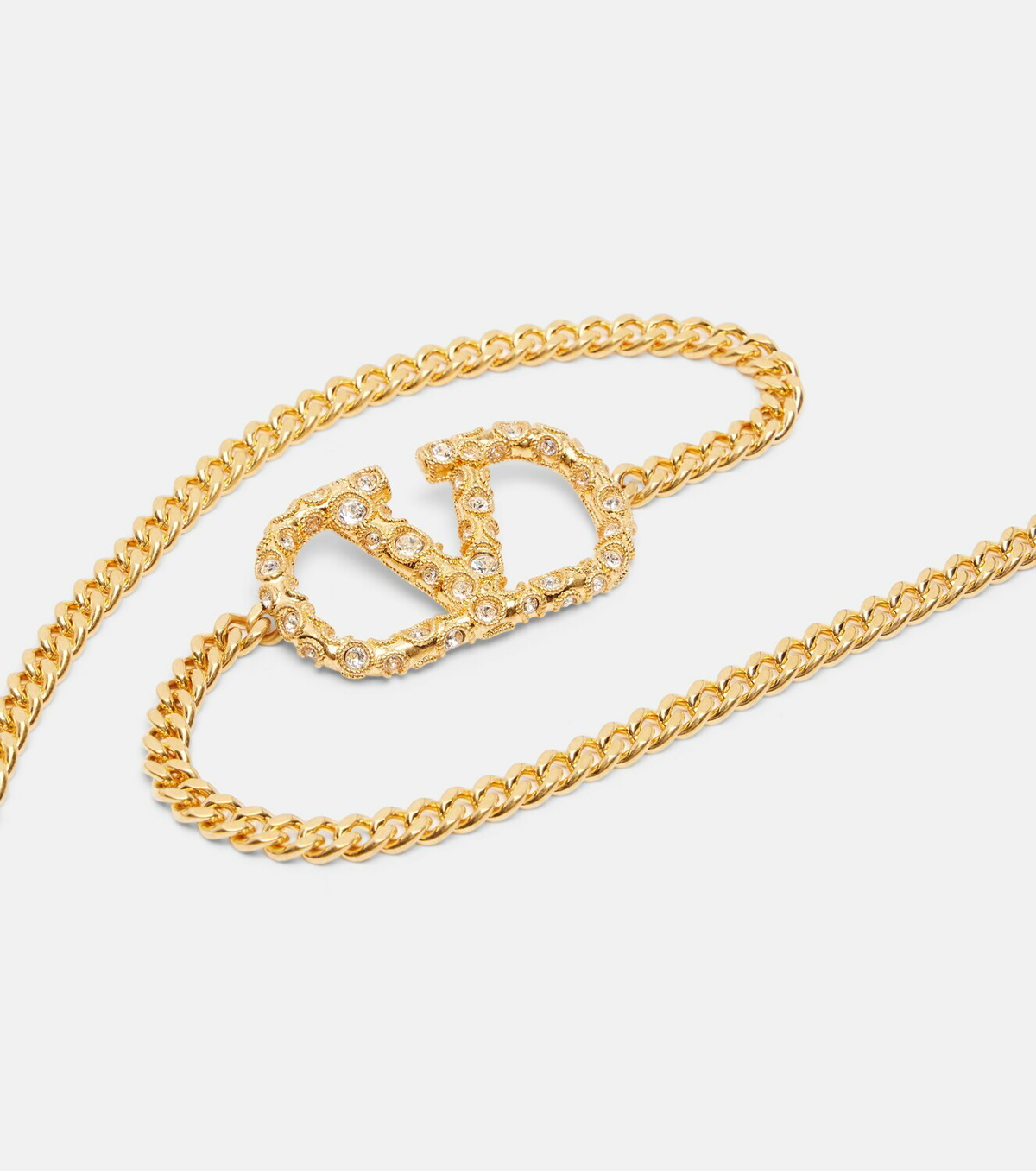 Valentino VLogo crystal-embellished belt