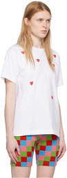 COMME des GARÇONS PLAY White Many Heart T-Shirt