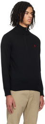 Polo Ralph Lauren Black Half-Zip Sweater