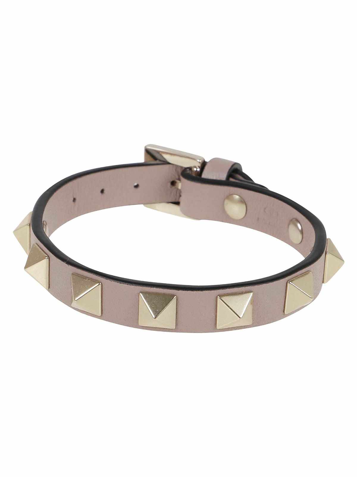 VALENTINO GARAVANI leather vlogo bracelet 'the bold Brown