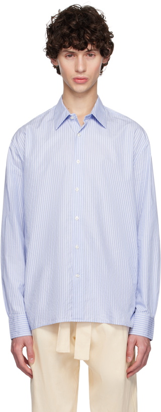 Photo: Officine Générale Blue & White Gad Shirt