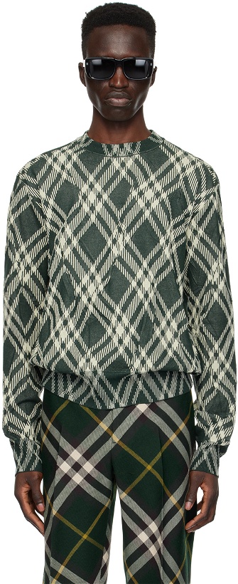 Photo: Burberry Green Check Sweater