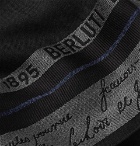 Berluti - Silk, Wool and Cashmere-Blend Jacquard Scarf - Black