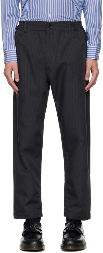 Photo: Comme des Garçons Homme Deux Brown Pinstripe Trousers