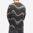 Dime Men's Houndstooth Knit Sweater in Coal