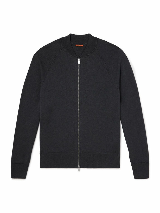Photo: Barena - Merino Wool Zip-Up Cardigan - Gray