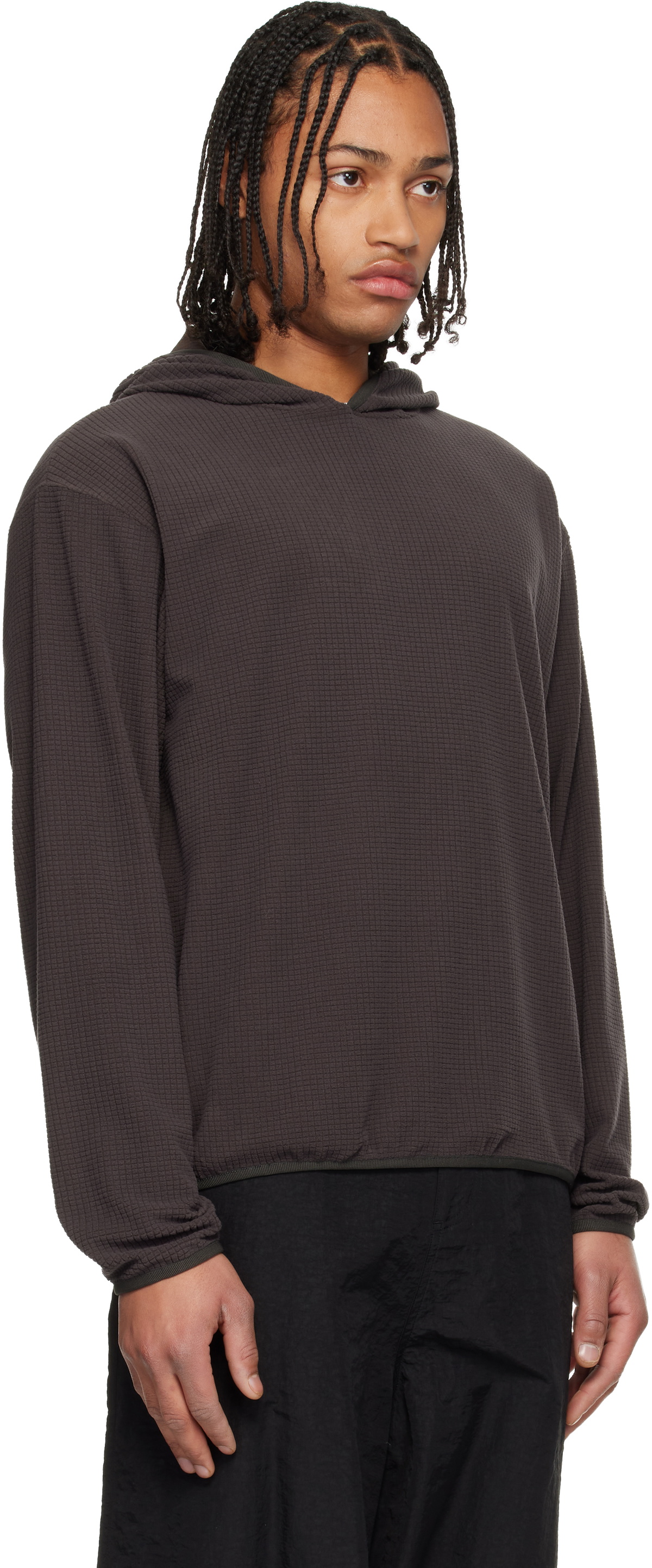 LE17SEPTEMBRE Gray Waffle Knit Hoodie