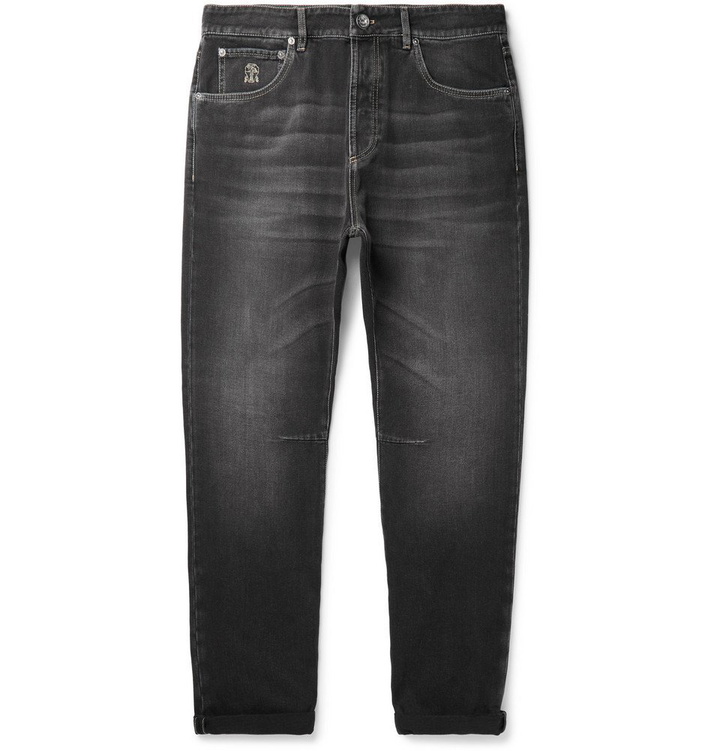 Photo: Brunello Cucinelli - Selvedge Denim Jeans - Charcoal